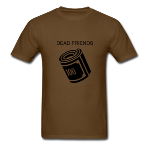 NdaBLDG "DEAD FRIENDS "  T-Shirt - brown