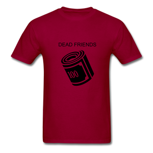 NdaBLDG "DEAD FRIENDS "  T-Shirt - dark red