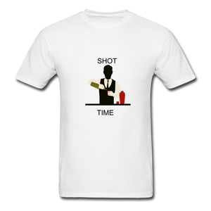 NdaBLDG "SHOT TIME" T-SHIRTS - white