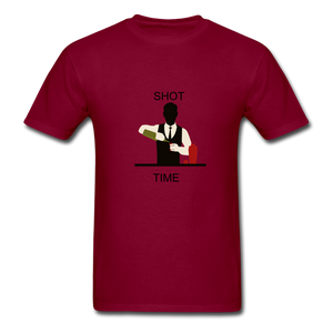 NdaBLDG "SHOT TIME" T-SHIRTS - burgundy