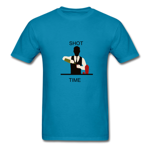 NdaBLDG "SHOT TIME" T-SHIRTS - turquoise