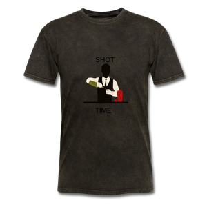 NdaBLDG "SHOT TIME" T-SHIRTS - mineral black