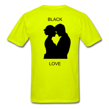 Load image into Gallery viewer, NdaBLDG BLACK LOVE  T-Shirts - safety green
