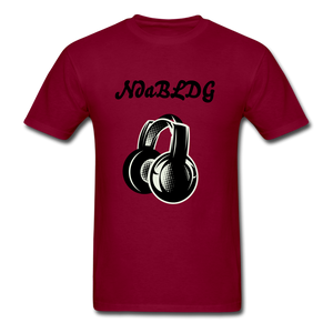 NdaBLDG "HEADSET " T-Shirt - burgundy