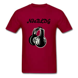 NdaBLDG "HEADSET " T-Shirt - dark red