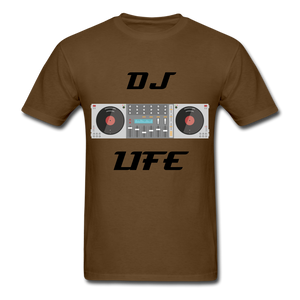 NdaBLDG "DJ LIFE" T-Shirt - brown