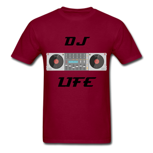 NdaBLDG "DJ LIFE" T-Shirt - burgundy