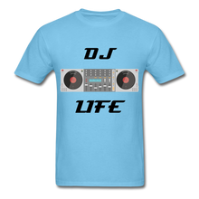 Load image into Gallery viewer, NdaBLDG &quot;DJ LIFE&quot; T-Shirt - aquatic blue
