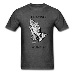 Ndabldg "PRAYING WORKS " T-Shirt - heather black