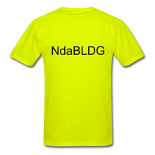 Load image into Gallery viewer, Ndabldg &quot;PRAYING WORKS &quot; T-Shirt - safety green
