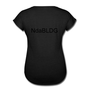 Women's Ndabldg "PRAYING WORKS" V-Neck T-Shirt - black