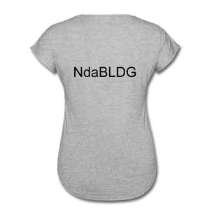 Women's Ndabldg "PRAYING WORKS" V-Neck T-Shirt - heather gray