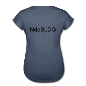 Women's Ndabldg "PRAYING WORKS" V-Neck T-Shirt - navy heather