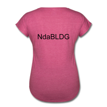 Load image into Gallery viewer, Women&#39;s Ndabldg &quot;PRAYING WORKS&quot; V-Neck T-Shirt - heather raspberry
