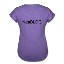 Load image into Gallery viewer, Women&#39;s Ndabldg &quot;PRAYING WORKS&quot; V-Neck T-Shirt - purple heather
