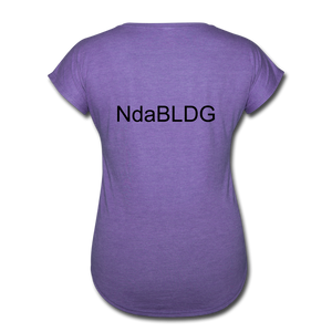 Women's Ndabldg "PRAYING WORKS" V-Neck T-Shirt - purple heather