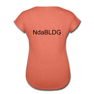 Women's Ndabldg "PRAYING WORKS" V-Neck T-Shirt - heather bronze