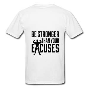 NdaBLDG " No EXCUSES"  T-Shirt - white