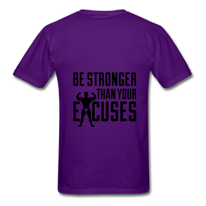 NdaBLDG " No EXCUSES"  T-Shirt - purple