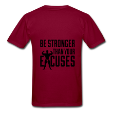 Load image into Gallery viewer, NdaBLDG &quot; No EXCUSES&quot;  T-Shirt - burgundy
