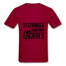Load image into Gallery viewer, NdaBLDG &quot; No EXCUSES&quot;  T-Shirt - dark red
