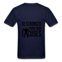 Load image into Gallery viewer, NdaBLDG &quot; No EXCUSES&quot;  T-Shirt - navy
