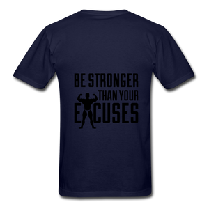 NdaBLDG " No EXCUSES"  T-Shirt - navy