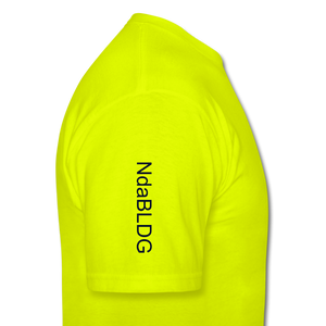 NdaBLDG " No EXCUSES"  T-Shirt - safety green
