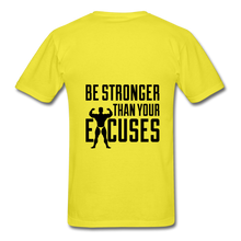 Load image into Gallery viewer, NdaBLDG &quot; No EXCUSES&quot;  T-Shirt - yellow
