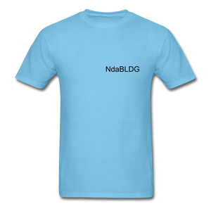 NdaBLDG " No EXCUSES"  T-Shirt - aquatic blue