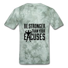Load image into Gallery viewer, NdaBLDG &quot; No EXCUSES&quot;  T-Shirt - military green tie dye

