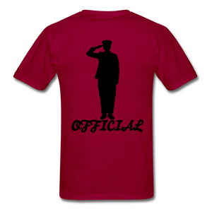 NDABLDG " OFFICIAL " T-SHIRT - dark red