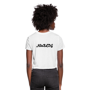 Women's  NdaBldg "KEEP IT SEXY" Cropped T-Shirt - white