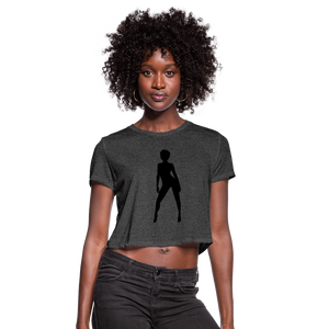 Women's  NdaBldg "KEEP IT SEXY" Cropped T-Shirt - deep heather