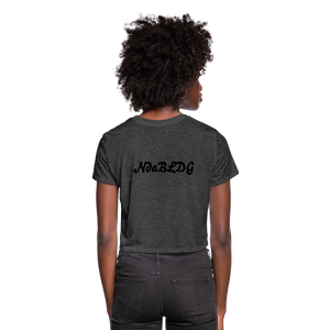 Women's  NdaBldg "KEEP IT SEXY" Cropped T-Shirt - deep heather