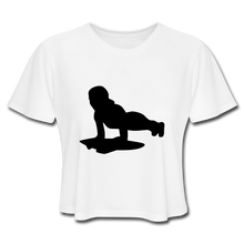 Load image into Gallery viewer, Womens NdaBLDG &quot;FITNESS&quot; CROPPED T-SHIRTS - white
