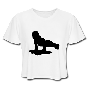 Womens NdaBLDG "FITNESS" CROPPED T-SHIRTS - white