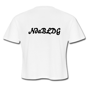 Womens NdaBLDG "FITNESS" CROPPED T-SHIRTS - white