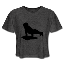 Load image into Gallery viewer, Womens NdaBLDG &quot;FITNESS&quot; CROPPED T-SHIRTS - deep heather

