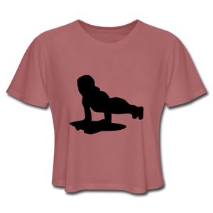 Womens NdaBLDG "FITNESS" CROPPED T-SHIRTS - mauve