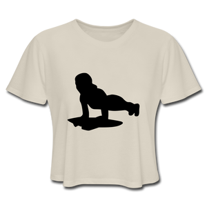 Womens NdaBLDG "FITNESS" CROPPED T-SHIRTS - dust
