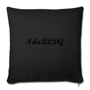 NdaBLDG "I AM A KING" Throw Pillow Cover - black