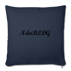 NdaBLDG "I AM A KING" Throw Pillow Cover - navy
