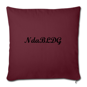 NdaBLDG "I AM A KING" Throw Pillow Cover - burgundy