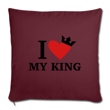 Load image into Gallery viewer, NdaBLDG &quot;I AM A KING&quot; Throw Pillow Cover - burgundy
