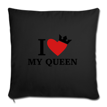 Load image into Gallery viewer, NdaBLDG &quot;I AM QUEEN&quot; PILLOW COVER - black
