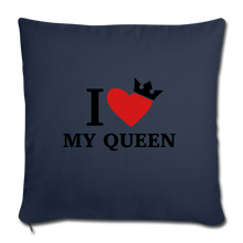 Load image into Gallery viewer, NdaBLDG &quot;I AM QUEEN&quot; PILLOW COVER - navy
