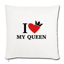 Load image into Gallery viewer, NdaBLDG &quot;I AM QUEEN&quot; PILLOW COVER - natural white
