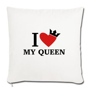 NdaBLDG "I AM QUEEN" PILLOW COVER - natural white