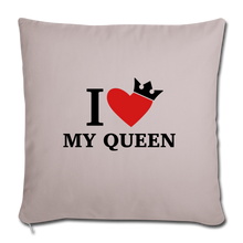 Load image into Gallery viewer, NdaBLDG &quot;I AM QUEEN&quot; PILLOW COVER - light taupe
